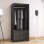 Ντουλάπα ρούχων δίφυλλη OLYMPUS pakoworld χρώμα wenge 81x57x183εκ
